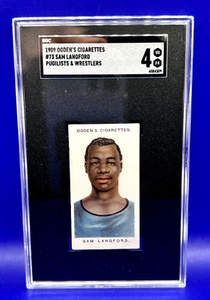 1909 Ogden's Pugilists & Wrestlers Series 2 Tobacco Sam Langford #73 SGC 4 - Picture 1 of 2