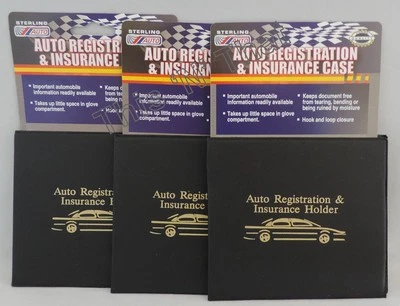 3 Porta documentos de seguro de registro de camión para automóvil Estuche billetera Tarjeta de identificación Foto 1 de 3