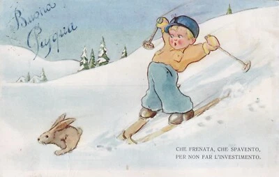 CARTOLINA AUGURI ,BUONA PASQUA - CECAMI - BOLLO OCCUPAZIONE ALBANIA 1941 - Bild 1 von 3