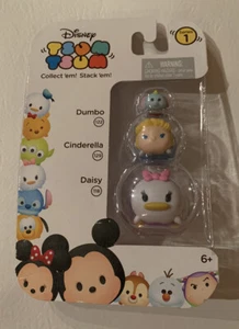 Disney Tsum Tsum 3-Pack - Series 1 - Dumbo 122 Cinderella 129 Daisy 118 - NIB - Picture 1 of 2