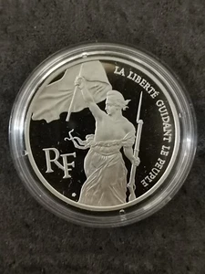 100 FRANCS ARGENT BE 1994 LIBERTE GUIDANT LE VOLK FRANKREICH / PROOF SILVER - Bild 1 von 3