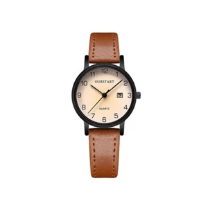 DAMEN ARMBANDUHR LEDER DAMENUHR QUARZUHR UHR UHREN SCHMUCK ACCESSOIRS (NEU) - Bild 1 von 6