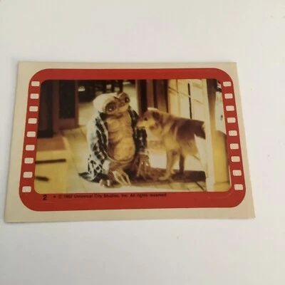 1982 Universal City Studio Card ET Series - Puzzle Block Card ET And Dog WB1 - Image 1 of 2