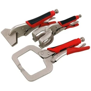 Neilsen 3pc Locking Mole Vice Grip Weld Clamp Set With Grip Handles CT1460 - Picture 1 of 3