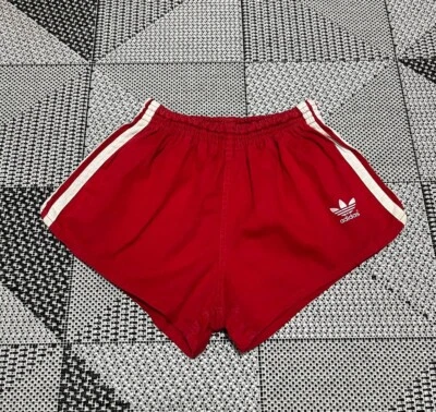 Vintage ADIDAS West Germany Sprinter Shorts D4 70s Retro Running Cotton Red Sz 4 - Image 1 of 4