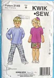 Kwik Sew Pattern 3149 Toddlers Sz. T1-T4 Shirts, Pants & Shorts - Picture 1 of 5