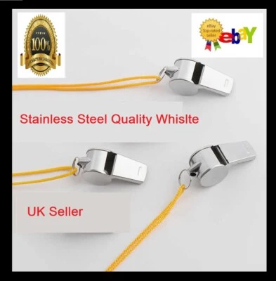 NEW METAL REFEREE WHISTLE WITH KEY RING SPORTS PE SCHOOL FOOTBALL RUGBY OUTDOOR - Image 1 of 4