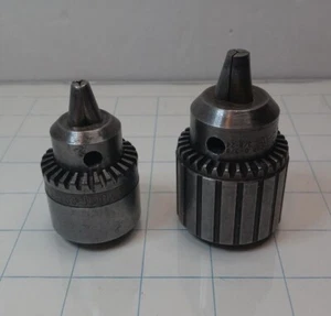 (2) Jacobs Drill Chuck No. MC4 (1/16" - 3/8 Cap) & 2 BA (0 - 3/8 CAP 3/8-24 THD) - Picture 1 of 11