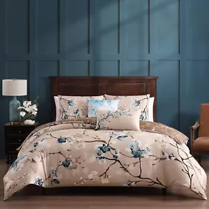 Bebejan Blue Blossom 3 Piece Reversible Comforter Set in King in Final sale - Picture 1 of 8
