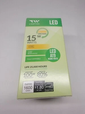 Led lightbulb energy savings 15 watt or 100 watt equivalent  - Image 1 of 3