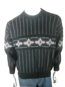 SHARE BROKER vintage mens size 95 jumper knit wool blend pullover 80s retro - Picture 1 of 7