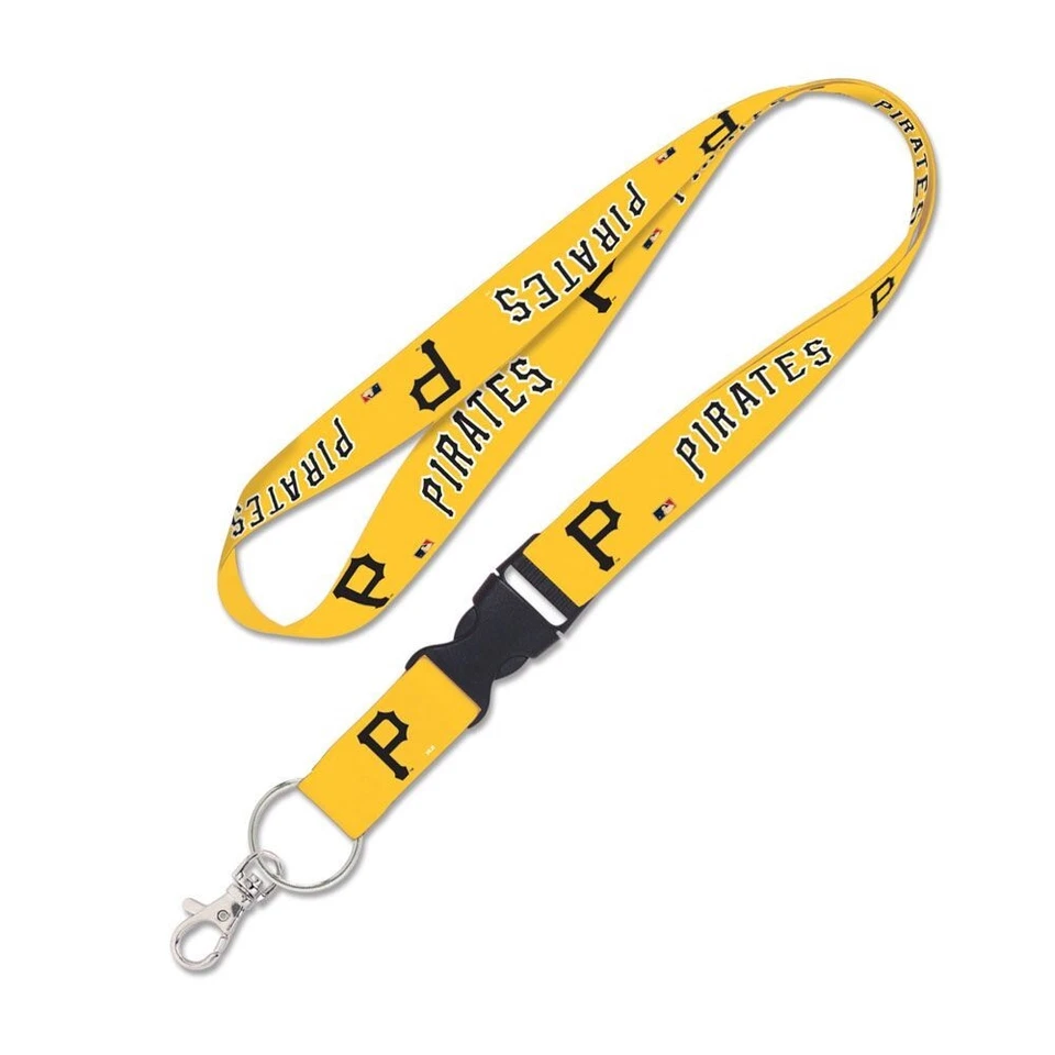 PITTSBURGH PIRATES P LOGO LANYARD DETACHABLE BUCKLE NEW WINCRAFT 🏴‍☠️ - Image 1 of 1