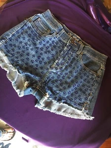 NWT Victorias Secret DreamAngel High Rise Embroidered Cut Off Shorts Size4 #G02 - Bild 1 von 5
