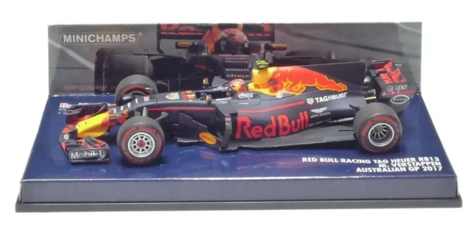 1:43 Minichamps Formula 1 Red Bull Verstappen Australia 2017 Metal Car Miniature - Image 1 of 1