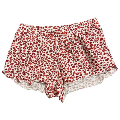 Шорты пижамные женские Sleep By Cacique 14/16 красные губы сердца карманы лаунж хлопок - Изображение 1 из 4