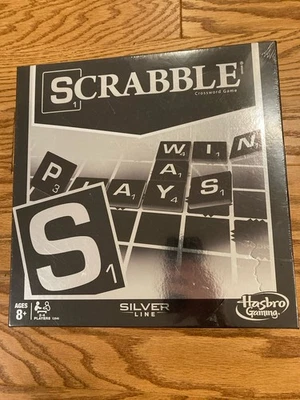 Scrabble Silver Line Edition Hasbro Family Board Game Word Game Brand New Sealed - Image 1 of 4
