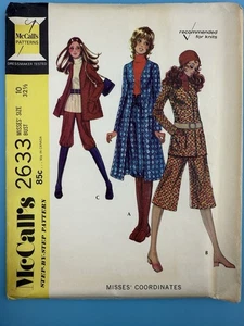 1970 McCall’s 2633 Sewing Pattern Misses 10 Bust 32.5 Pants Jacket Coat UNCUT - Picture 1 of 5