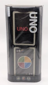 UNO MOD 2009 Mattel Playing Card Game Plastic Black Slide Case NEW/SEALED - Picture 1 of 3