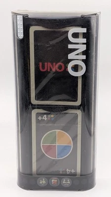 UNO MOD 2009 Mattel Playing Card Game Plastic Black Slide Case NEW/SEALED - Image 1 of 3