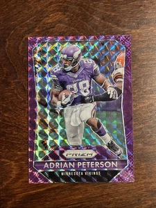 2015 Panini Prizm Purple Mosaic /50 Adrian Peterson #28 Minnesota Vikings Sp - Picture 1 of 11