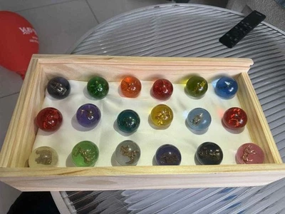 Power Rangers Wild Force Gaoranger Crystal Figures 18 Set 4cm With Wooden Box jp - Image 1 of 4