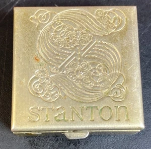 Stanton Phono Needle Stylus Cartridge Metal Case Pill Trinket Box Vintage - Picture 1 of 8