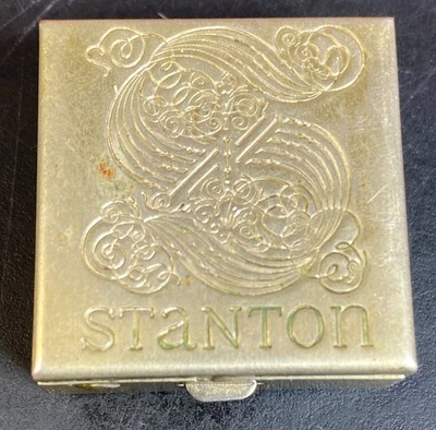 Stanton Phono Needle Stylus Cartridge Metal Case Pill Trinket Box Vintage - Image 1 of 4
