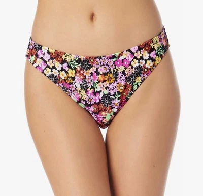 California Waves Juniors Floral Printed Hipster Bikini Bottoms, Large, MSRP $15 - Image 1 of 4