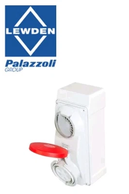 Lewden Palazzoli 32A 3P+E 4pin Interlocked Socket IP44 - Image 1 of 3
