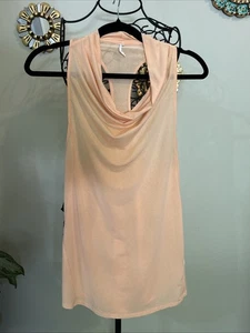 Lucy Uncharted Racerback Mesh Athletic Style Tank Top Golden Apricot Small - Picture 1 of 5