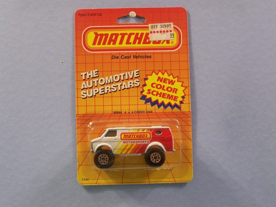 Vtg. 1987 Matchbox The Automotive Superstar - 4x4 Chevy Van 1 64