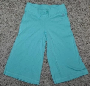 Jumping Beans Capris sz 4 Aqua Blue Knit Studded Elastic Waist Girls - Picture 1 of 2
