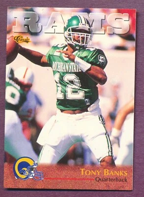 1996 CLASSIC DRAFT #50 TONY BANKS ST LOUIS RAMS ROOKIE MINT - Image 1 of 2