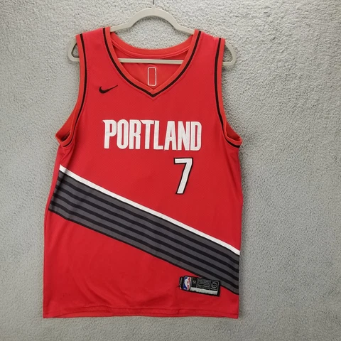 RARE Nike Carmelo Anthony Jersey #7 Portland Trail Blazers Size 50 Red Sewn Cover