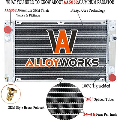 Radiador de aluminio de 3 filas para PORSCHE 944 2,5 L/2,7 L NO TURBO AT 1983-1988 Foto 1 de 4