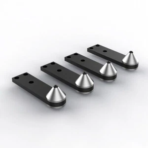 4 Stck. 39 mm Aluminium Lautsprecher Spike Pad Stoßdämpfende Isolierung Ständer Füße Nagel - Bild 1 von 12