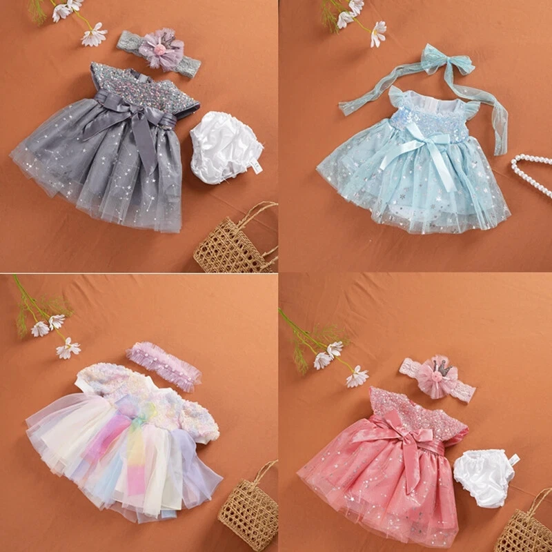 Doll Dress for 55cm Reborn Doll Clothes Accessories Handmade DIY Toys for Girls - Image 1 of 4