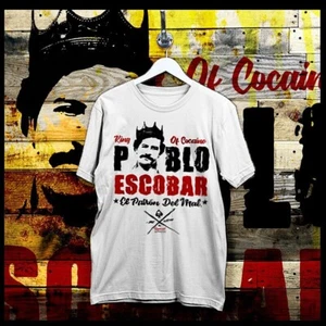 Hip Hop T-Shirt Pablo Escobar Cartel Mob Boss Street Hustle Mobbin Gangster Tee - Bild 1 von 1