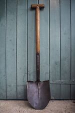 1942 WWII Wooden-Handled ET Ltd Shovel with Date + Military Markings 3ft WW2