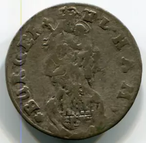 1675 Free Hanseatic Hamburg Germany 2 Silver Schilling 24 Pfennig Silver KM#265 - Picture 1 of 2