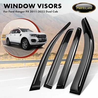 Weather Shield Weathershield Window Visors for Ford Ranger PX 2011-2022 Dual Cab - image 1 of 4