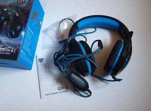 Gaming Headset mit Mikrofon | Blau | 3,5 mm Klinke Kabelgebunden Kopfhörer - Stynice - Bild 1 von 2