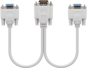 MONITOR DE TV LCD SVGA Y DIVISOR CORTO 20cm 1 PC A 2 LCD SVGA Y 2 PUERTOS CABLE ADAPTADOR VGA - Imagen 1 de 2
