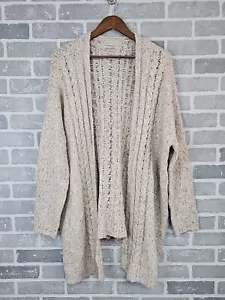 Urban Outfitters Long Cardigan Sweater Women's M Beige Variegated Knit Cozy - Picture 1 of 8