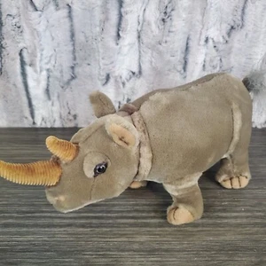 Jungle Joe's Safari Rusty The Rhino Talking Plush 10" Rhinoceros Stuffed Animal - Picture 1 of 7