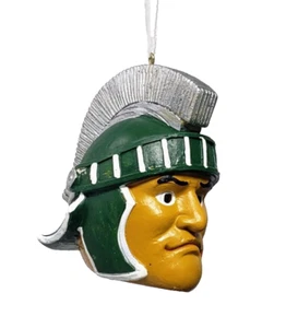 Michigan State Spartans Mascota Resina Adorno de Navidad 3" Oxbay - Imagen 1 de 3