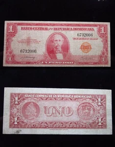 Dominican Republic 1 Peso Oro ND 1962-1963 h2006 P91 Dominicana Banknote Money - Picture 1 of 3