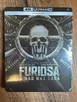 Furiosa - A Mad Max Saga: Black & Chrome Ed. w Steelbook (4K UHD Blu-ray) *NEW* - Image 1 of 4