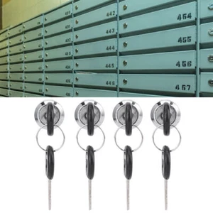 4 Set Cam Lock Zinc Alloy File Cabinet Mailbox Drawer Slidding Door Safety Locks - Picture 1 of 12