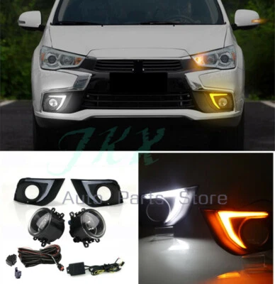 DRL LED Fog Light Lamp Wiring x Set For Mitsubishi Outlander Sport ASX 2016-2018 - image 1 of 4